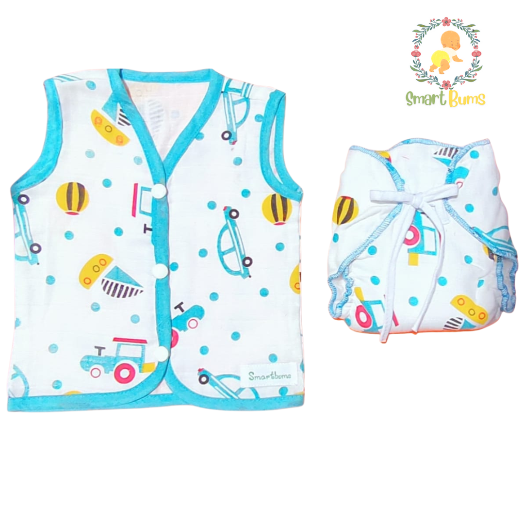 Button style jablas and nappy-Sail boat